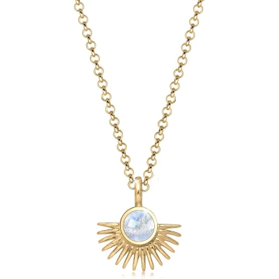Afbeelding van Elli Astro CURB Chain Ketting goldcoloured, Dames, Maat: 45, Gold coloured