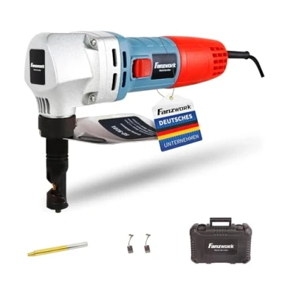 Afbeelding van FANZWORK knabbelschaar blikschaar 600W (met koffer en 2 x stempels)