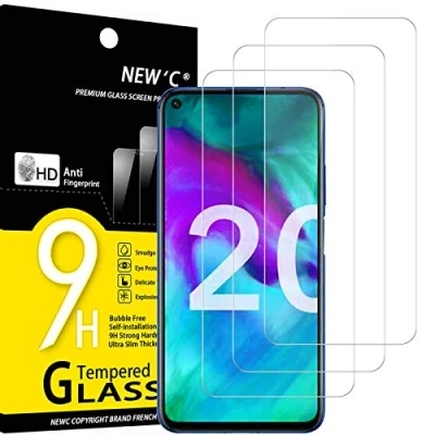 Afbeelding van NEW&#039;C 3 Stuks, Screen Protector voor Honor 20, 20S, 20 Pro, Gehard Glass Schermbeschermer Film 0.33 mm ultra transparant, resistent