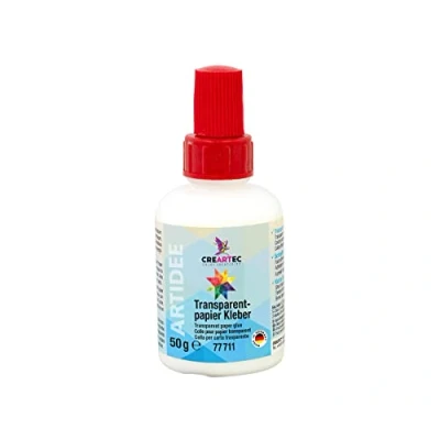 Afbeelding van CREARTEC Transparante papierlijm, lijm, ideaal voor het verlijmen zonder lijmsporen, 50 g, Made in Germany