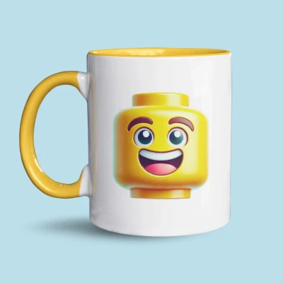 Afbeelding van NietMokken.nl Happy Face LEGO Mok Grappige Beker Vaatwasser &amp; Magnetronbestendig Perfect Cadeau voor Fans Koffietas met Iconisch Geel Gezicht