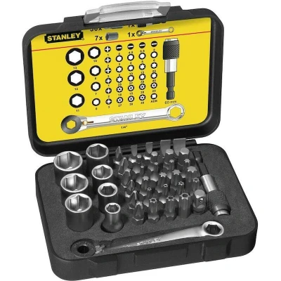 Afbeelding van Stanley handgereedschap Bitset Expert Pro 1/4&quot; Ringsteeksleutel (40 delig) 1 13 907