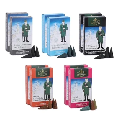 Afbeelding van Crottendorfer Räucherkerzen Originele voordeelverpakking van 10 x 24 (mix B, stuks)