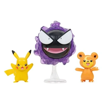 Afbeelding van Pokémon Battle Figure Set Pikachu + Teddiursa Gastly Jazwares.