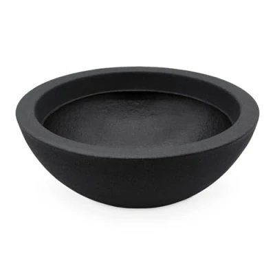Afbeelding van Spetebo Kunststof plantenbak antraciet 52 x 20 cm bloembak plantenpot bloempot