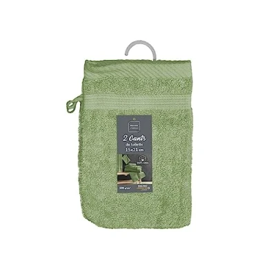 Afbeelding van douceur d&#039;intérieur, 2 washandjes (15 x 21 cm) tederheid varen, badstof