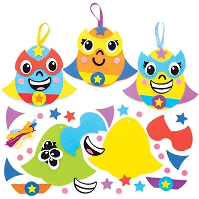 Afbeelding van Baker Ross Paasei Helden Mix &amp; Match decoratieve hanger knutselset voor kinderen (8 stuks) creatieve sets om te knutselen en decoreren Pasen