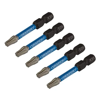 Afbeelding van Draper 05649 TX Star Impact Schroevendraaier Bits, T25 x 50 mm (Pack van 5)
