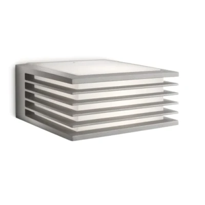 Afbeelding van Philips myGarden Shades Wandlamp E27 15W Exclusief Lichtbron IP44 Weerbestendig Muurlamp Buitenlamp Grijs