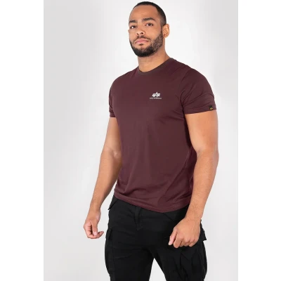 Afbeelding van Alpha Industries Small LOGO Tshirt print, Heren, Maat: XL, Deep maroon