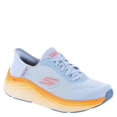 Afbeelding van Skechers Performance MAX Cushioning Elite 2.0 Hardloopschoenen neutraal, Dames, Maat: 37, Blue textile/orange trim Textiel