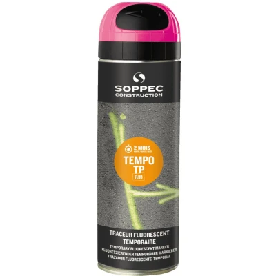 Afbeelding van SOPPEC Tempo TP Tijdelijke Markeer Spray 500ml Fluor Blauw