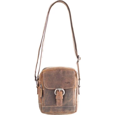 Afbeelding van Arrigo Crossbody Tas Dames Schoudertas Heren Buffelleer Cognac