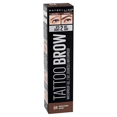 Afbeelding van Maybelline New York Wenkbrauwgel, Tattoo Brow Waterproof Eyebrow gel, nr. 04 Medium Brown, 5 ml