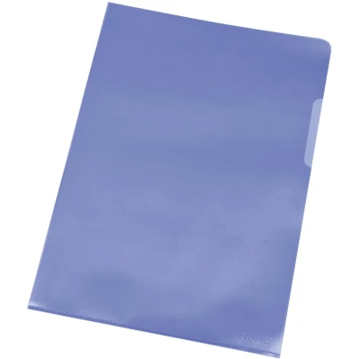 Afbeelding van Q CONNECT L map blauw 120 micron pak van 100 stuks