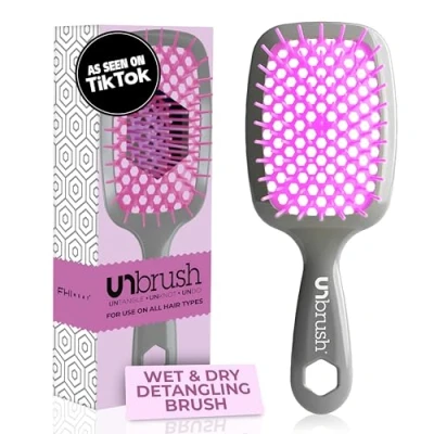 Afbeelding van FHI HEAT Unbrush Wet &amp; Dry Geventileerde Ontwarrende Haarborstel, Lavendel/Grijs