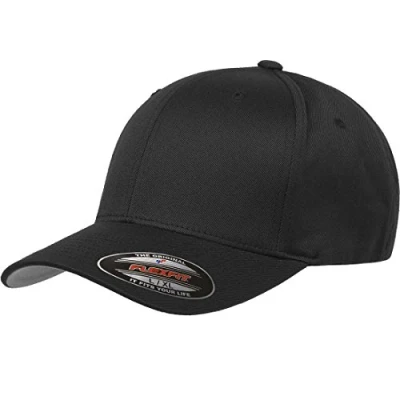 Afbeelding van Flex fit Flexfit Athletic Baseball getailleerd Cap voor heren, Zwart, S/M