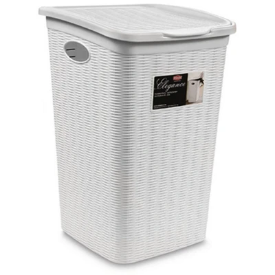 Afbeelding van Stefanplast 30050 Wasmand met praktisch klapdeksel en inhoud, 50 l