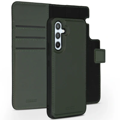 Afbeelding van Samsung Galaxy A54 (5G) Hoesje Echt leder Accezz Bookcase/2 in 1 Case Groen Telefoonhoesje