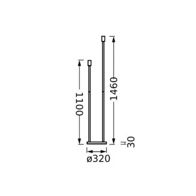 Afbeelding van LEDVANCE Decoratieve vloerlamp met 3x E27 fitting, drie statieven (hoogte 36cm, 59cm en 78cm), donkergrijs, 1,8m voedingskabel, perfect bijpassende OSRAM 1906 LED lamp afzonderlijk verkrijgbaar