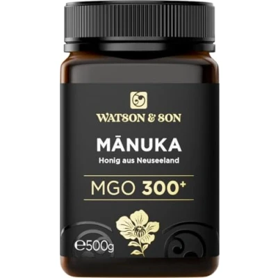 Afbeelding van Watson &amp; Son Manuka Honing MGO 300+ 500 g, premium kwaliteit uit Nieuw Zeeland