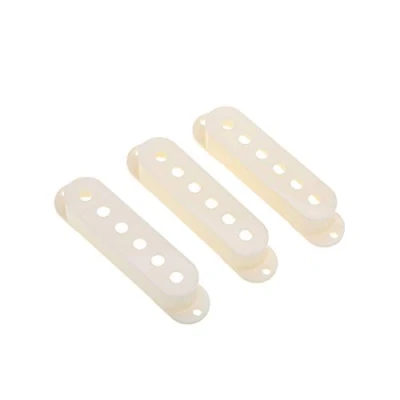 Afbeelding van Musiclily Pro Kunststof 50/50/52mm Stratocaster Pickup Covers voor Single Coil Elementen Import Strat Squier Gitaar, Aged White (Set van 3)