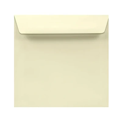 Afbeelding van Netuno 100 vierkante enveloppen ivoor 15,5x15,5cm 100g Lessebo Smooth Ivory vierkant crème voor uitnodigingskaarten wenskaarten bruiloft Kerstmis