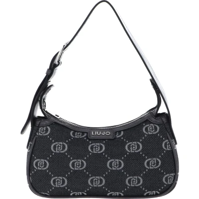 Afbeelding van LIU JO Schoudertas Handtas Ridhi Hobo Bag Nero Donkergrijs