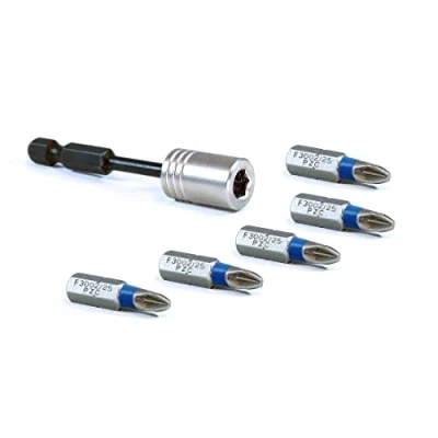 Afbeelding van VESSEL 6 delige set, bits en bithouder &quot;Torsion&quot; E6,3, PZ2