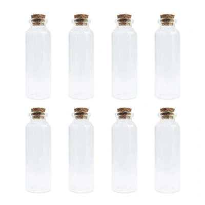 Afbeelding van WYAN 8 Stuks 30 Ml Mini Glazen Flessen,Glazen Wensfles, Flesjes Met Kurk, Terrarium Kleine, Geschikt voor Doe Het Zelf Decorati
