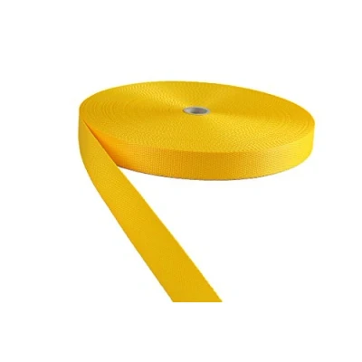 Afbeelding van Tukan tex ( 0,27/m) riem polypropyleen geel 25mm breed 50 meter
