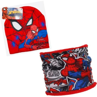 Afbeelding van Marvel Spiderman Set Muts + Nekwarmer Rood Maat 52 cm hoofdomtrek (± 2 4 jaar)