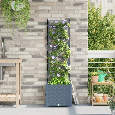 Afbeelding van vidaXL Tuinplantenbakken Lichtgrijs Kunststof 40 x 143 cm
