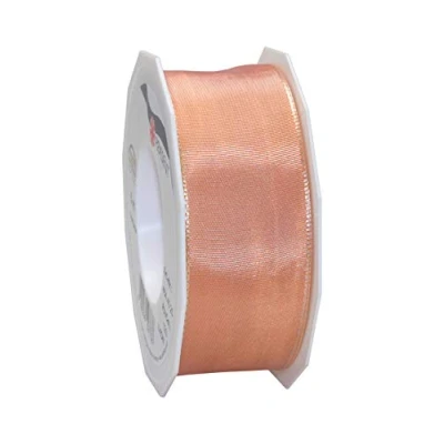 Afbeelding van Präsent 4644025 123 band met draadrand, abrikoos, 25 m 40 mm