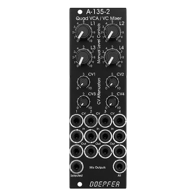 Afbeelding van Doepfer A 135 2v Mini Quad VCA / VC Mixer Vintage Edt. modular synthesizer