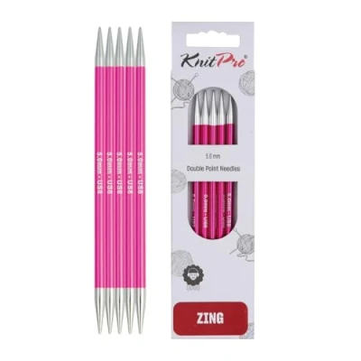 Afbeelding van KnitPro Zing sokkennaalden 15cm 5.00mm.