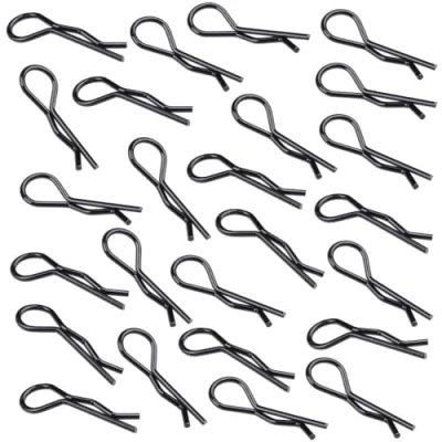Afbeelding van MMOBIEL 50x Universele RC Carrosserie Clips R Pinnen voor auto / Off Road Buggy Zwart