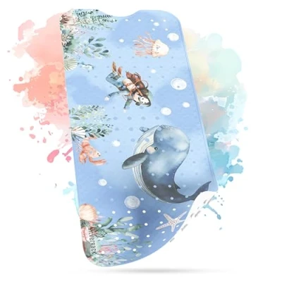 Afbeelding van SilverRack Badmat antislip voor Kinderen &amp; Babys 100x40cm BPA vrij Antislipmatten Bad Inclusief 2x Ophanging Badmatten