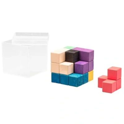 Afbeelding van Wissner® actief leren SOMA Cube 7 gekleurde elementen RE Wood®