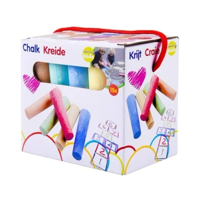 Afbeelding van Eddy Toys Stoepkrijt Bevordert Creativiteit 15 stuks