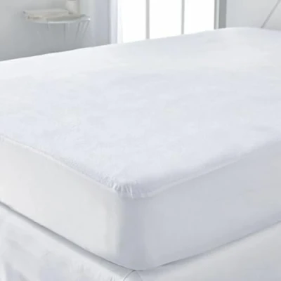 Afbeelding van waterdichte matrasbeschermer met badstof 160x200