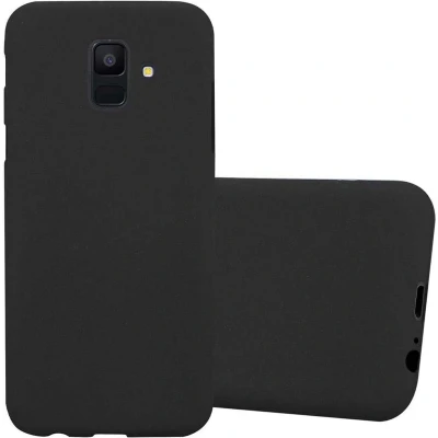 Afbeelding van Cadorabo Hoesje geschikt voor Samsung Galaxy A6 2018 in FROST ZWART Beschermhoes gemaakt van flexibel TPU silicone Case Cover