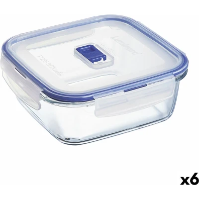 Afbeelding van Hermetische Lunchtrommel Luminarc Pure Box Active 1,22 L Tweekleurig Glas (6 Stuks)