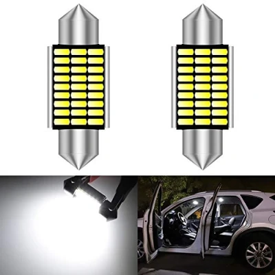 Afbeelding van KaTur 31 mm Festoon C5W LED lampen, 6000 K, Wit licht, Canbus, foutvrij, voor 3175 DE3175 DE3021 3022 3021 kentekenplaatverlichting binnen, 2 stuks, 36mm/1.50&#039;&#039; Xenon