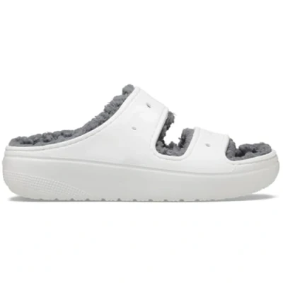 Afbeelding van Crocs Klassieke Cozzzy sandaalslipper, uniseks, 4 UK, wit, 43/44 EU