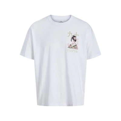 Afbeelding van Jack &amp; Jones Gedruckt Rundhalsausschnitt Tshirt print, Heren, Maat: XXL, Bright white