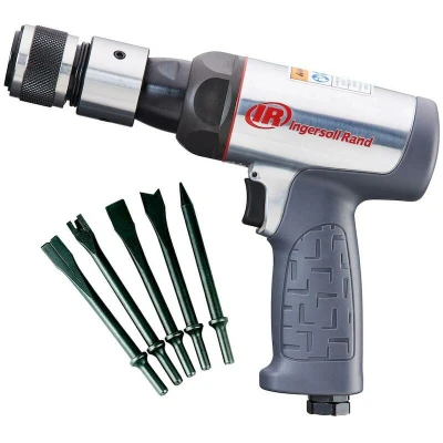 Afbeelding van INGERSOLL RAND 123MAXHK pneumatische hakhamer zeskant 3530 bpm met korte loop + beitelset 5 delig in koffer