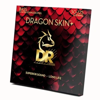 Afbeelding van DR Strings Dragon Skin+ Coated Bass 6 string Medium 30 125 voor snarige elektrische basgitaar
