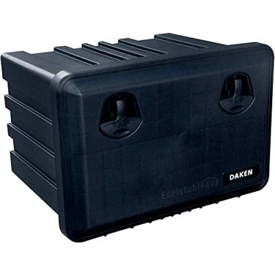 Afbeelding van Vrachtwagen opbergdoos van kunststof 600x415x460mm 71,5 ltr, gereedschapskist, stofbox, 71,5l onderbouwbox voor bedrijfsvoertuigen aanhanger, opbergbox, riemkist, disselbox, Daken Just, J071