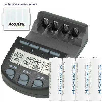 Afbeelding van Panasonic Eneloop BK 3MCC Mignon AA lade 4 stuks en LCD lader BC 700